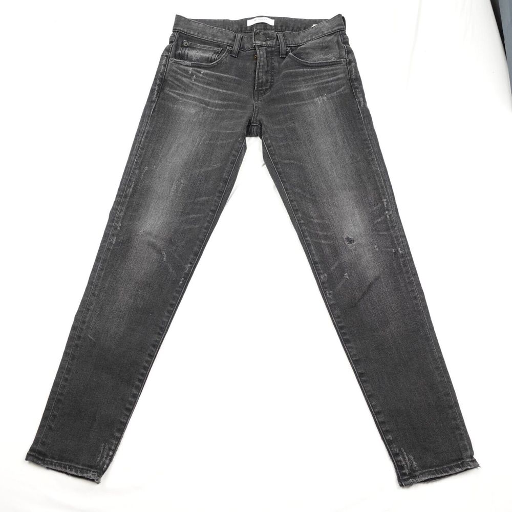 Moussy Vintage Jeans Women's Size 25 Black Destressed Denim 5 Pockets Design